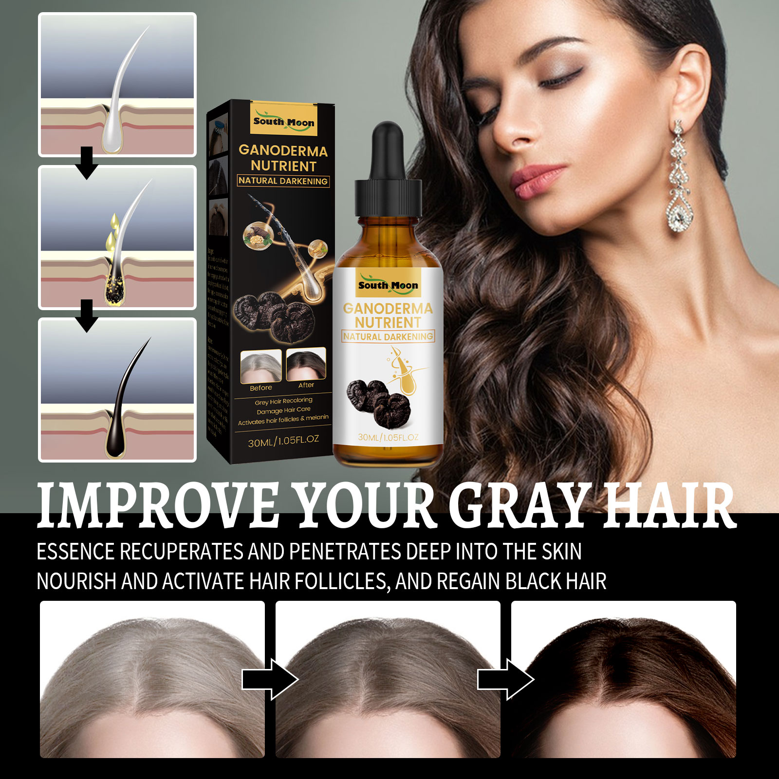 Жидкость для волос Black Ganod – обзор и цена Root Stimulator Liquid