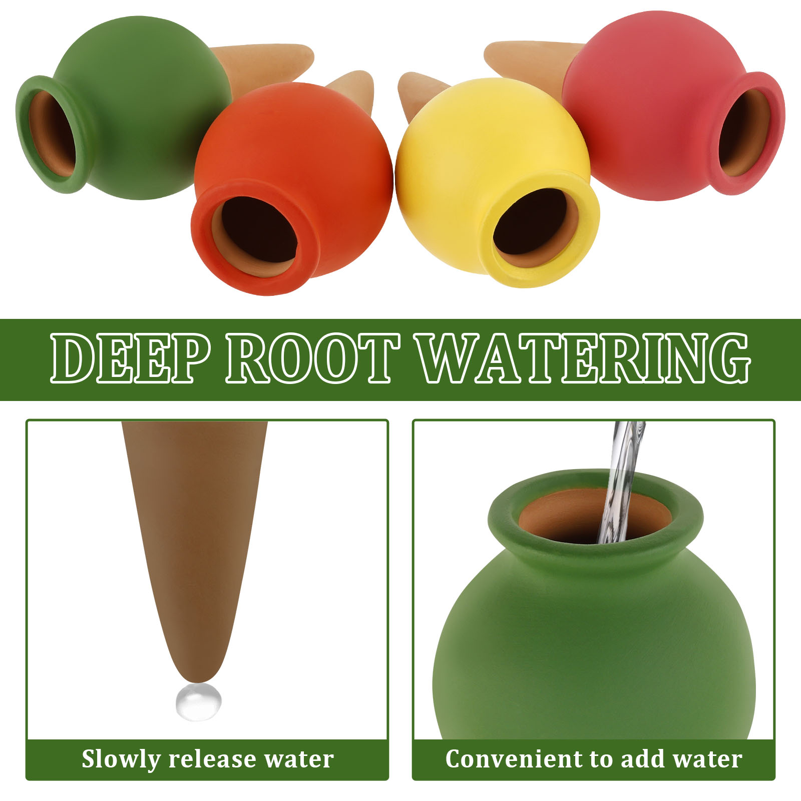 8 шт., терракотовые самополиво – обзор и цена Self Watering Insert